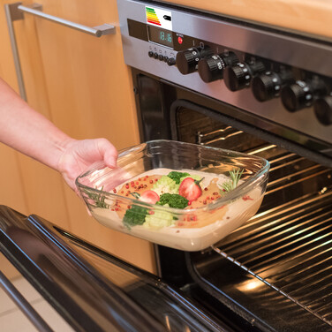 Relaxdays Casserole Dish with Lid, 4.5 l