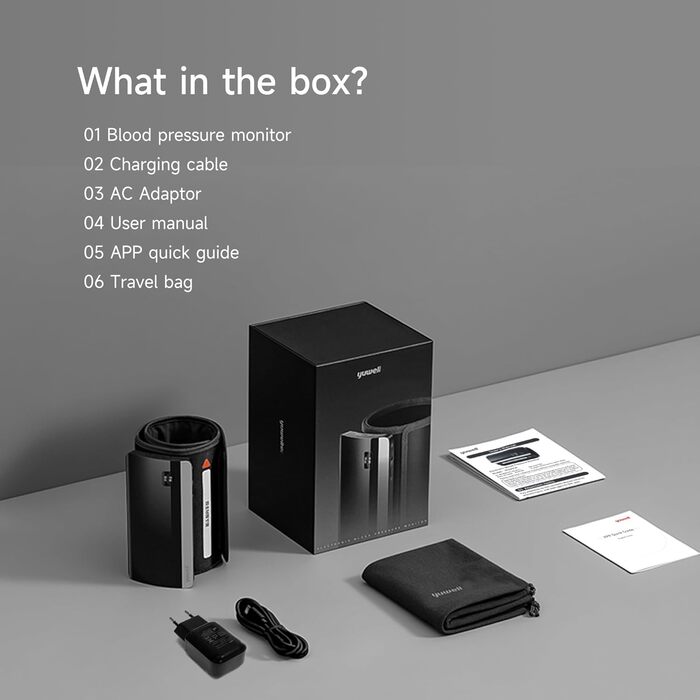 Smart тонометр Yuwell YE630CR: цифровий, з Bluetooth, мовлення, акумулятор, для дому та відпочинку