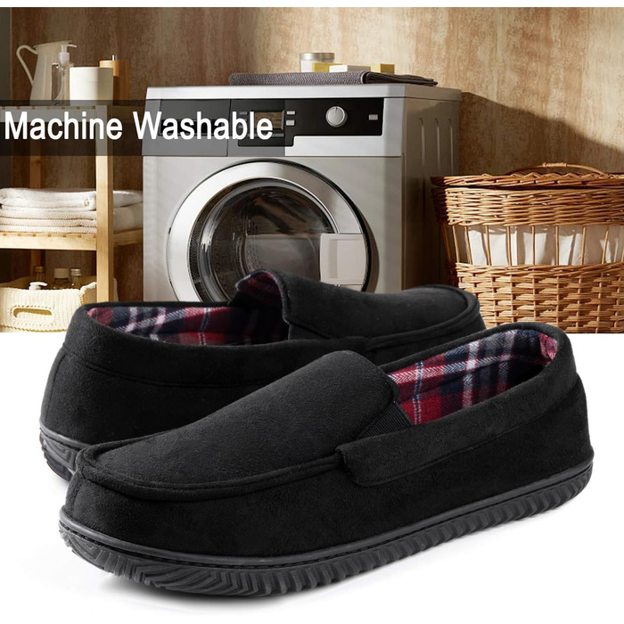 Чоловічі домашні тапочки RockDove Alexander з дихаючим фетровим підкладкою та неслизькою підошвою з матеріалу EVA, 44 EU, чорні