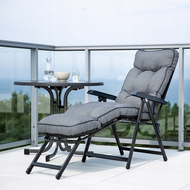 Шезлонг сталевий Patio Lena H024-07PB, сірий