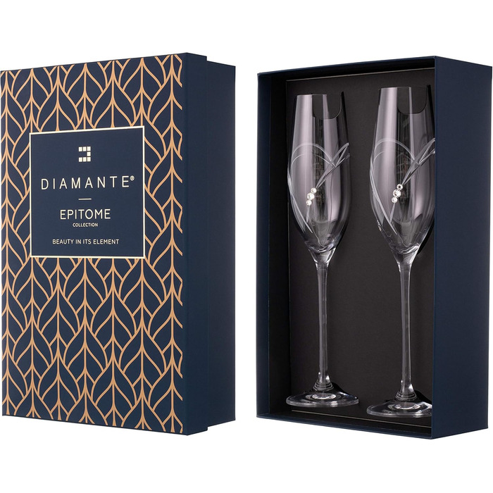 Кілька келихів для шампанського та просекко 'Серця' зі Сваровскі Swarovski - пара