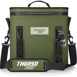 Портативна сумка-холодильник Thurso SURF на 24 банки - портативний, з ізоляцією на 48 годин, водонепроникний, для пляжу, кемпінгу, каякінгу, падлбордингу (Оливковий)