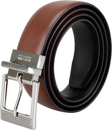 Ремінь Kenneth Cole REACTION чоловічий двосторонній, Cognac/Schwarz (34-36)