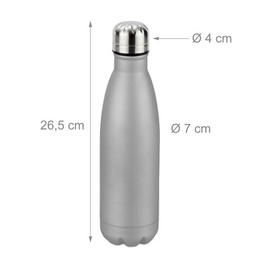 Relaxdays Stainless Steel Water Bottle