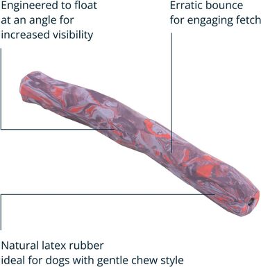 RUFFWEAR Gnawt-A-Stick Latex Dog Toy, Rubber Stick Dog Chew Toy for Pet Dogs, Premium Dog Toy & Boredom Buster, Dog Enrichment Toy & Fetch Stick (Lilac Orchid)