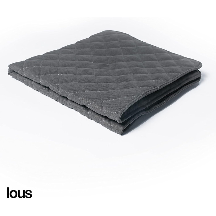 Подушка для собак ручної роботи, килимок, ковдра для собак середніх та маленьких порід, можна прати до 90ºC, захист дивану, для домашніх тварин, собак та котів (L 98x97x3 см, Антрацит/Сірий) L 98x67x3 см Антрацит / Сірий