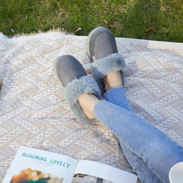 Тапочки зимові жіночі/чоловічі NineCiFun, теплі, з флісу, антиковзкі, для дому та вулиці, сірі, 40/41 EU