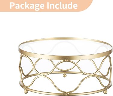 Підставка для торта NUPTIO, кругла, 30 см, металева з акриловою платформою, для вечірки, дня народження, хрещення, Різдва