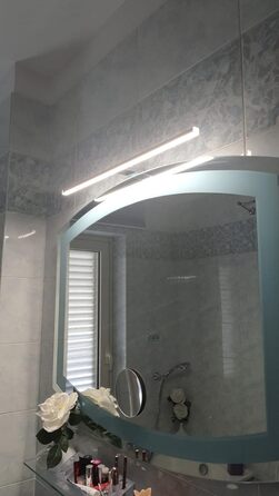 Azhien LED Mirror Light Bathroom 10W 820LM 60cm Neutral White 4000K, Slim 14mm Width 3in1 Mounting IP44 230V Wall Light Mirror Lamp 600mm, No Flickering Bathroom Cabinet Mirror Lights