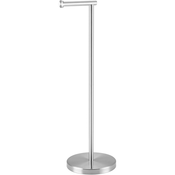 Stainless Steel Freestanding Toilet Paper Holder - Brushed Finish, SUS304, 66cm Height