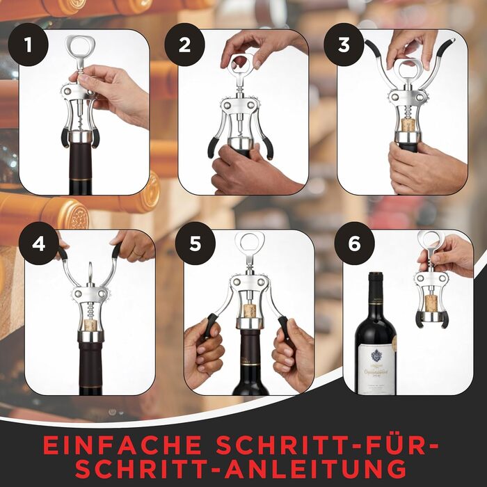 Відкривачка для вина Wortek: якісний штопор для пляшок з корком - подарунок для поціновувачів вина