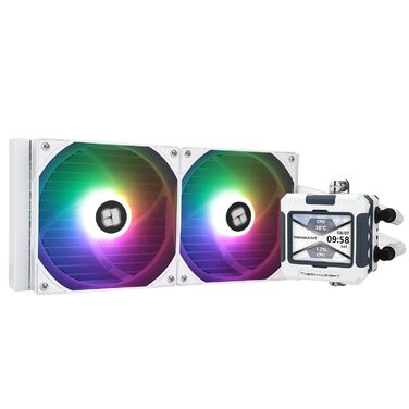 Thermalright Frozen Warframe 240 White ARGB: Рідинна система водяного охолодження CPU для AMD/Intel (LGA1700/AM4/AM5) з LCD-дисплеєм 320x240
