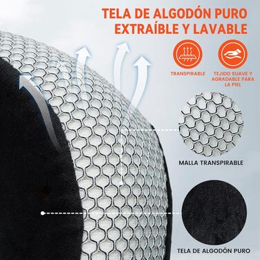 Подушка для шиї в дорозі: автомобільна, для літака, з memory foam, м'який велюровий чохол, для дорослих, сіра, з сіткою