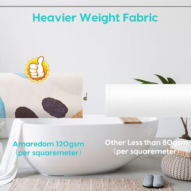 Шторка для душу Amaredom з квітковим малюнком для ванної кімнати, кольорові листки, комплект з гачками - 120x200 см