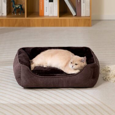 Килимок для котів та собак Hollypet, м'яке ліжко для тварин, 55x45x15 см, колір кава