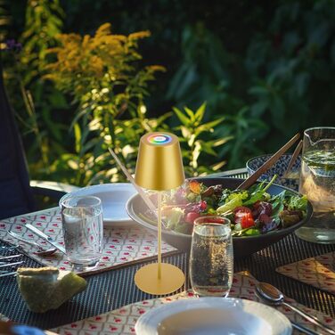 Світлодіодна настільна лампа Briloner бездротова з сенсорним керуванням, димування, регульована висота, нічна лампа, лампа для читання, кемпінгу, акумуляторна, для вулиці, 36x10.5 см