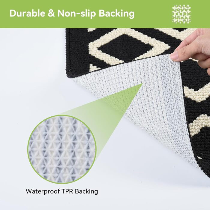 Килимок для дому OTRAKI, 60x90 см, антиковзаюча підлога, легко миється, для собак, вітальні, входу, кухні, тераси