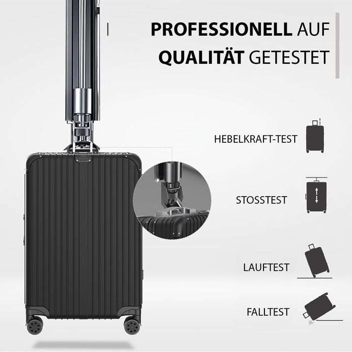 Набір валіз Voyagoux 2 шт. - 39L & 113L, з жорстким корпусом, TSA-замком, ABS, 4 колеса 360°, міцний та легкий, рожеве золото (72L, чорний)