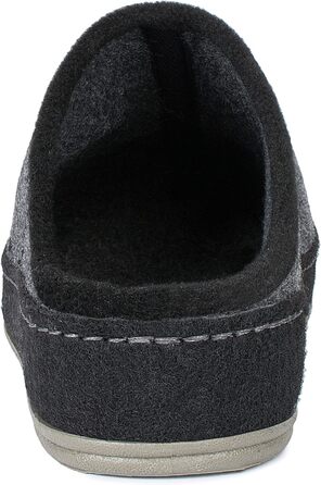 Чоловічі фетрові домашні тапочки Schawos 6030 з устілкою, жорсткою підошвою, неслизькі, сірі, 42 EU