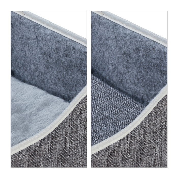 Relaxdays Foldable Cat Cave in Grey