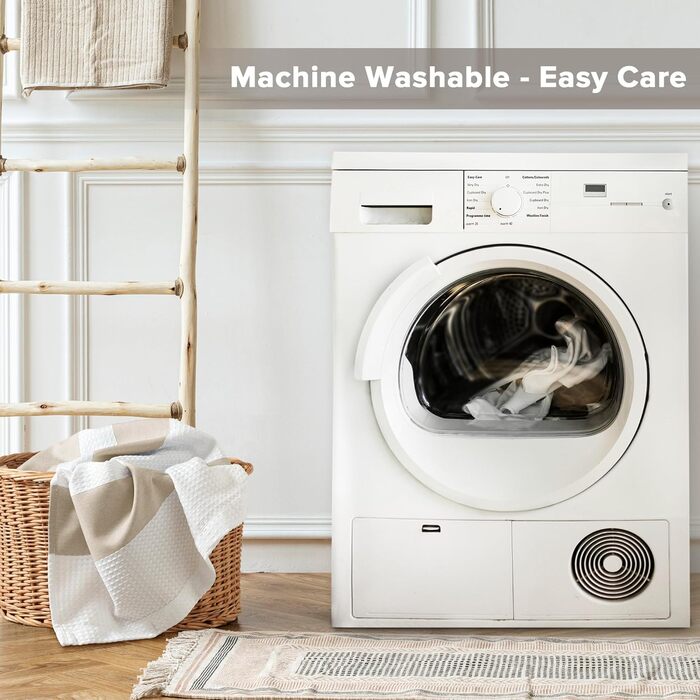 Шторка для душу Madison Park Spa Waffel з тканини, оброблена 3M Scotchgard, 182.9 x 182.9 см, Бежева (1 шт.)