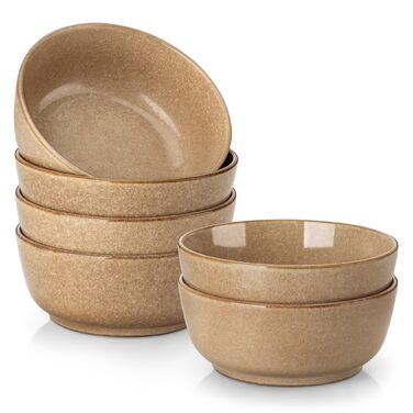 Набір мисок vancasso ANYA для 6 осіб: 6 мисок з кераміки, 16.1 см, стійкі до подряпин, 840 мл, для мікрохвильової печі та посудомийної машини (карамель)