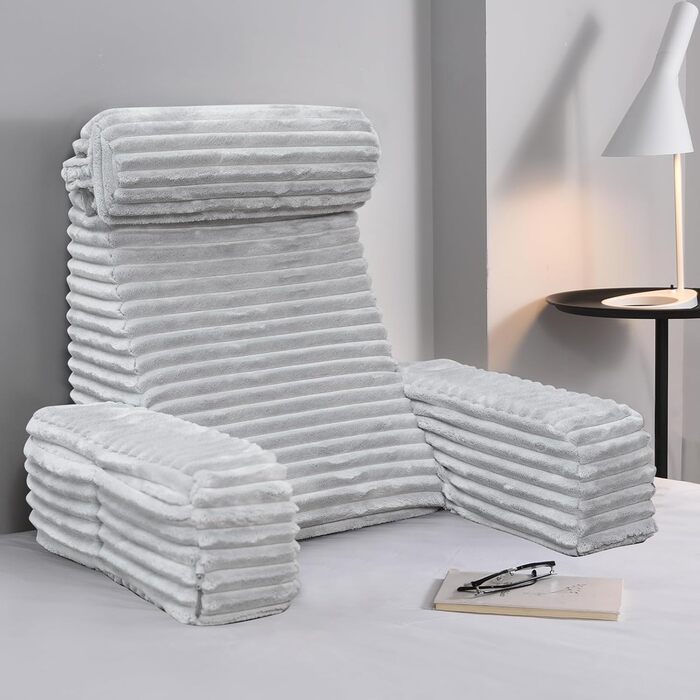 Подушка для спини ENITYA для читання та відпочинку в ліжку, сірого кольору