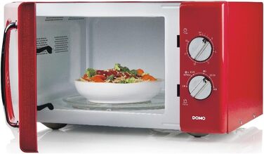 Мікрохвильова піч DOMO DO3125 Retro, 25L, 900W, білий (червоний)