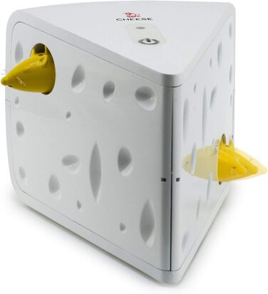PetSafe Cheese Cat Toy, Interactive Enrichment Toy with Timer, ‎3 AA Batteries Required