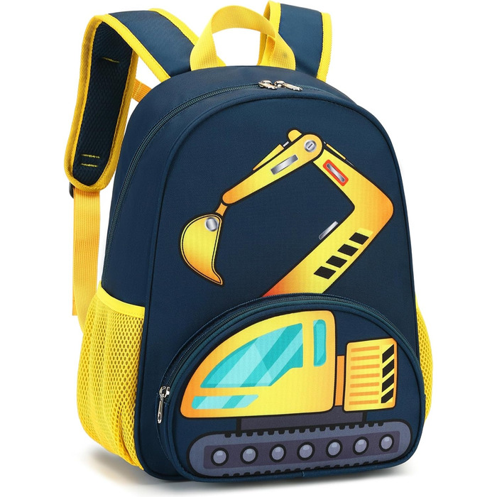 Дитячий рюкзак LOIDOU для школи: легкий, з відбиваючими елементами, для хлопчиків та дівчаток (з дизайном екскаватора)