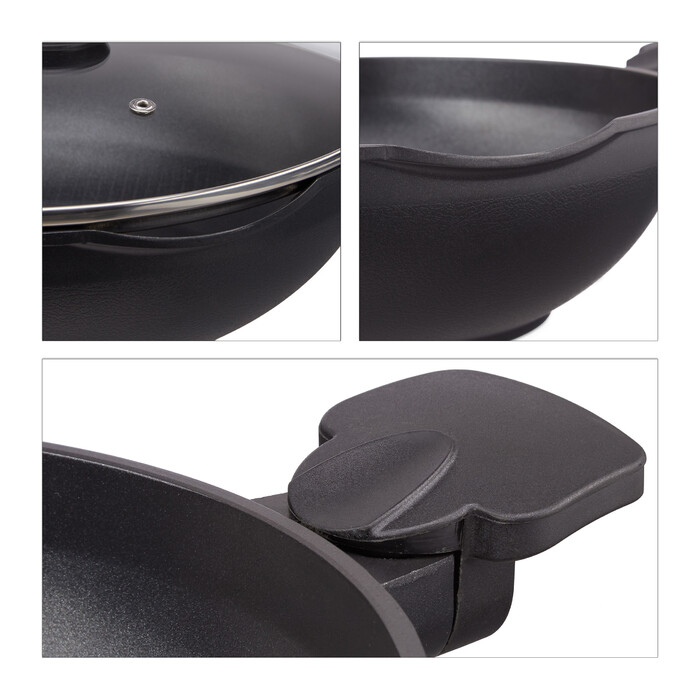 Relaxdays Wok Pan with Lid
