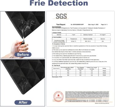 Звукопоглинаючі панелі AGPtEK, акустичний поролон для студії, офісу та кімнати (24 шт, 25x25x5 см, сірий та чорний)