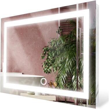 LED-дзеркало у ванну кімнату 110x110 з сенсорним перемикачем