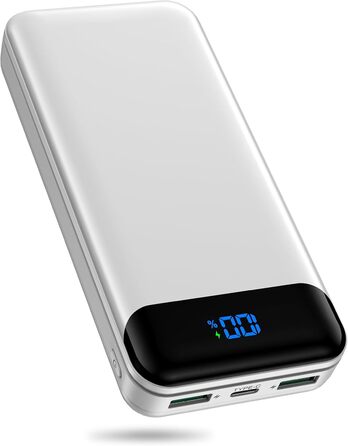 Power Bank Enerwow 27000mAh з PD 30W, USB-C, Digital Display - Зовнішній акумулятор для iPhone 15/14/13/12 Pro Max та інші пристрої