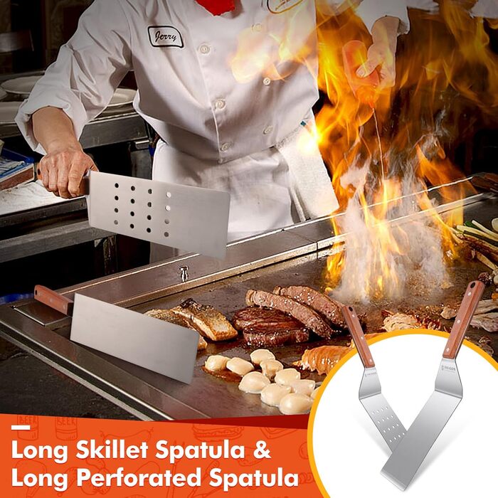 Набір гриль-інструментів Dragon Creek: 6 штук, нержавіюча сталь, аксесуари для гриля, професійний набір для барбекю, лопатка для гриля, з сумкою, ідеально для гриля, тепаньякі, подарунок для чоловіків