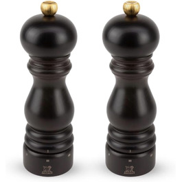 Набір для солі та перцю Peugeot Paris u'Select 18 см - 6 ступенів помелу, механізм Zirlion, дерев'яний (шоколад)