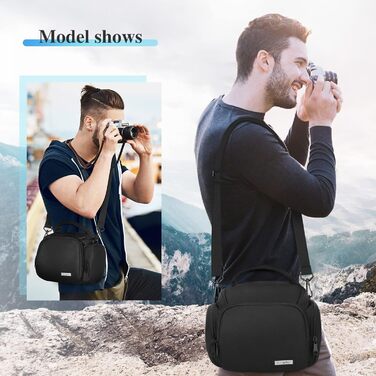 Сумка для камери Baigio: фотосумка для DSLR/SLR камер, об'єктивів та аксесуарів (чорна)