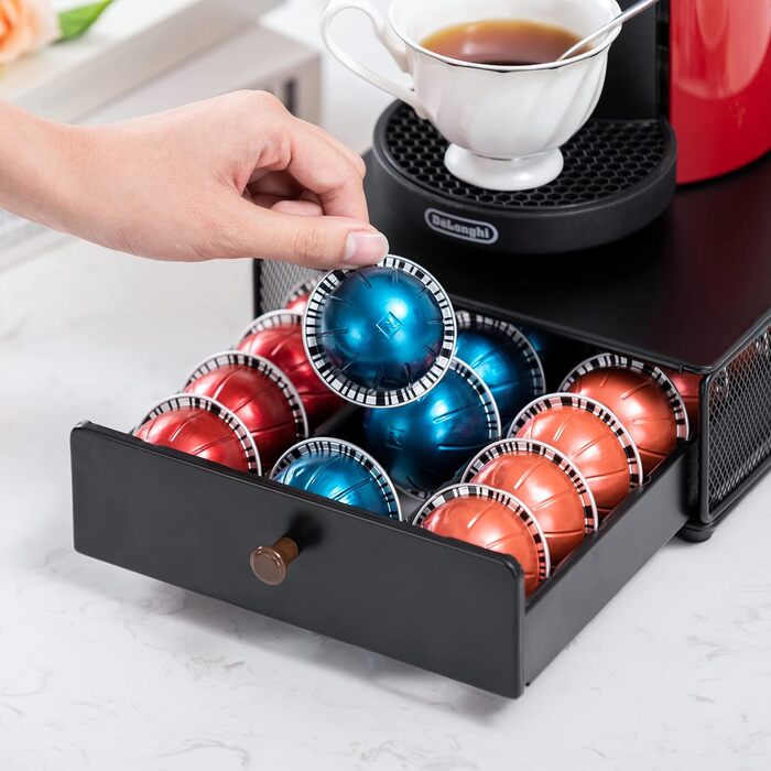 Тримач для капсул Vertuo Rice - органайзер для Nespresso (30 капсул) з ручкою (Метал)