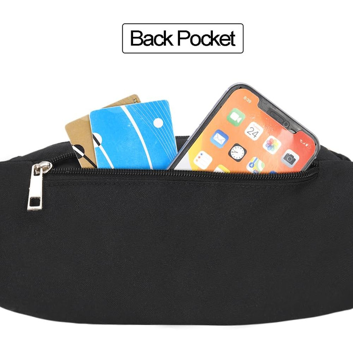 Чоловіча та жіноча поясна сумка на пояс для туризму, фітнесу, велосипеда, активного відпочинку, подорожей, повсякденного використання. Модель D01, чорний колір