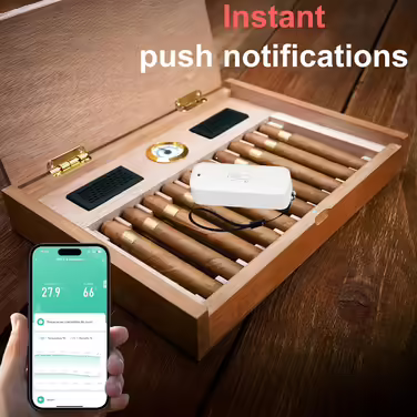 WiFi-гігрометр-термометр Comboss, бездротовий датчик температури та вологості для дому і вулиці, віддалене керування через додаток, сигналізація, для теплиці, винного погребу, 2 шт.