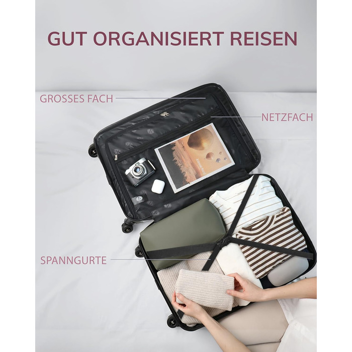 Набір валіз FERGÉ 3 шт. з жорстким корпусом та TSA-замком. Валізи-троліки (ручна поклажа, L, XL). Набір з 3 валіз з міцного полікарбонату, темно-червоного кольору.