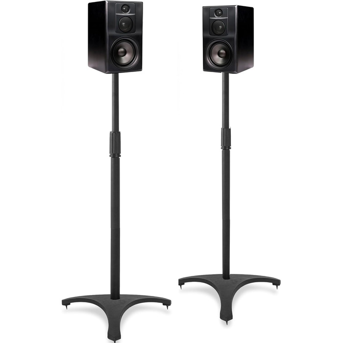 Підставка для колонок, 2 шт., регульована висота 86–127 см, з кабельною організацією, вантажопідйомність 3.6 кг, підходить для P3X-2P