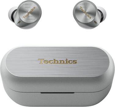 Навушники бездротові Technics EAH-AZ80E-K сріблясті з шумозаглушенням та мікрофоном