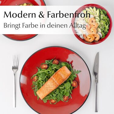 MIAMIO Le Papillon - Набір мисок для сніданку з кераміки (6 шт) 500 мл - Миючі в посудомийній машині та придатні для мікрохвильової печі
