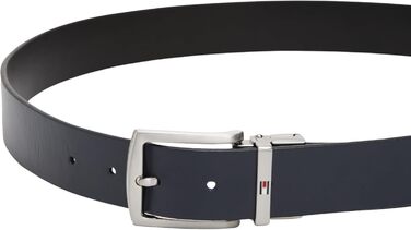 Чоловічий ремінь Tommy Hilfiger Denton 3,5 см, двосторонній, синій (Space Blue / Black)