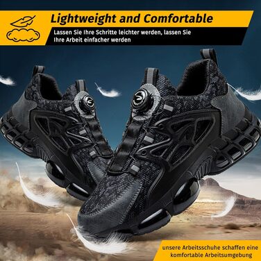 Черевики робочі чоловічі S3 Explorer 3.0. Легкі, спортивні, з поворотним замикачем. Захист від удару та проколу. Чорний.