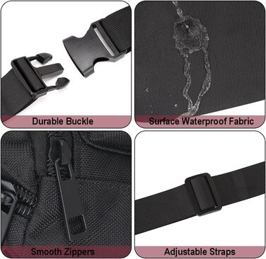 Чоловіча/жіноча поясна сумка Bauchtasche (Чорна) - спортивна, для подорожей, прогулянок з собакою