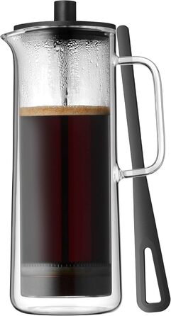 WMF Coffee Time Coffeepress double-walled 0.75l, French Press, coffee maker for 6 cups, glass, dishwasher-safe