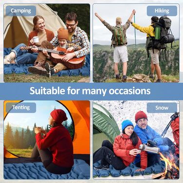 Саморозкладаний килимок для кемпінгу Samlonge: Товста повітряна матрац з насосом, водонепроникний, для відпочинку на природі, у наметі, для туризму