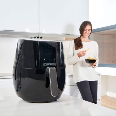 Фритюрниця BLACK+DECKER BXAF6500E, 1600W, 3.5л, 8 програм, з вікном, 80-220ºC